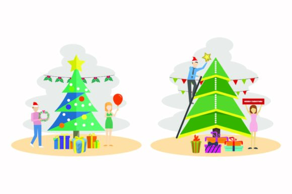 Download Christmas Vintage Holiday Illustrations - Illustrations Collection