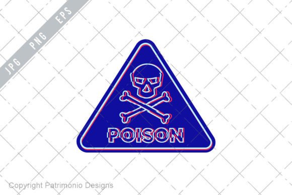 Download Poison Symbol Neon Flickering Icon EPS - Premium Resources